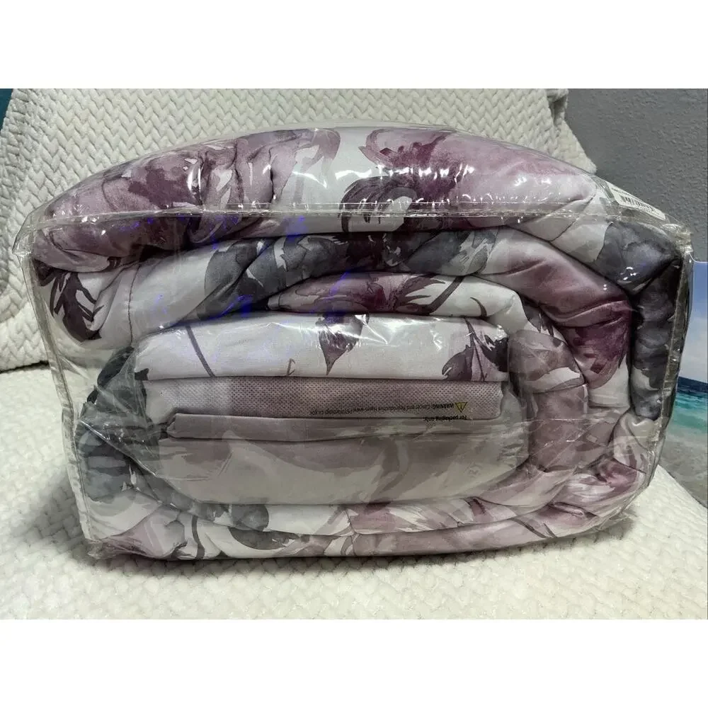 mainstays bed in a bag queen Flower Bedding Set NWT 3634